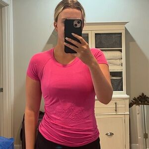 Lululemon Athletica Bright Pink Short Sleeve Tee